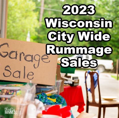 Watch your Dodge County Pionier in April for sign-up sheets 55. . Wisconsin city wide rummage sales 2023